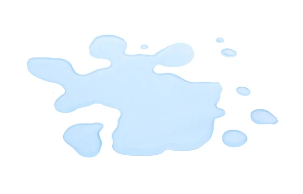 Pozzanghera Acqua Pura Sfondo Bianco Vista Dall Alto — Foto Stock