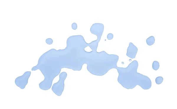 Puddle Pure Water White Background Top View — Stock Photo, Image