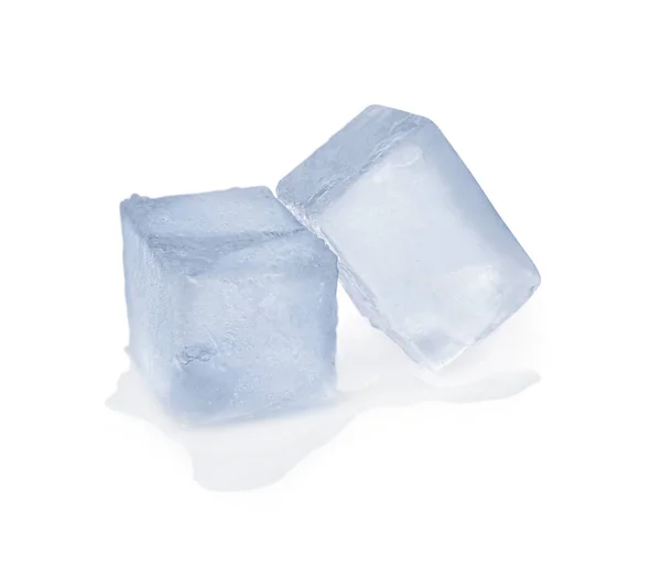 Crystal Clear Ice Cubes Isolated White — Stock Photo, Image