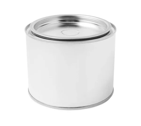 New Metal Paint Can Isolated White — Stock Photo, Image