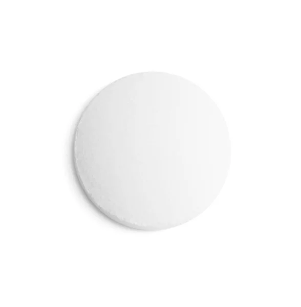 Una Píldora Aislada Blanco Vista Superior —  Fotos de Stock