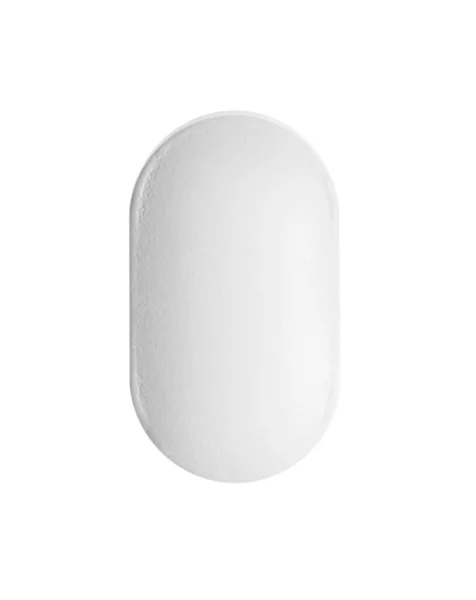 Jedna Tabletka Odizolowana Biało Terapia Lekami — Zdjęcie stockowe