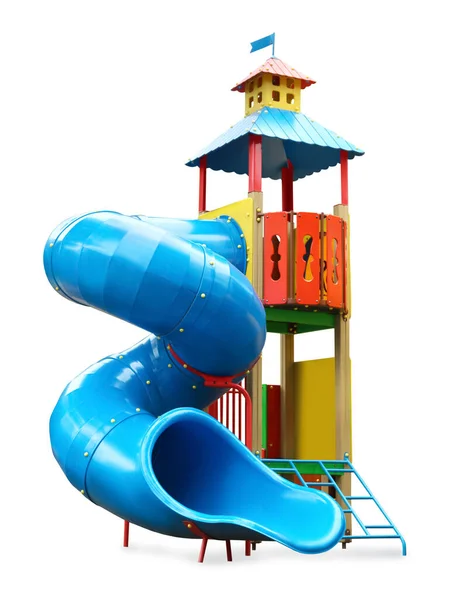 Colorful Outdoor Playset Isolated White Modern Playground Equipment — Stock Photo, Image