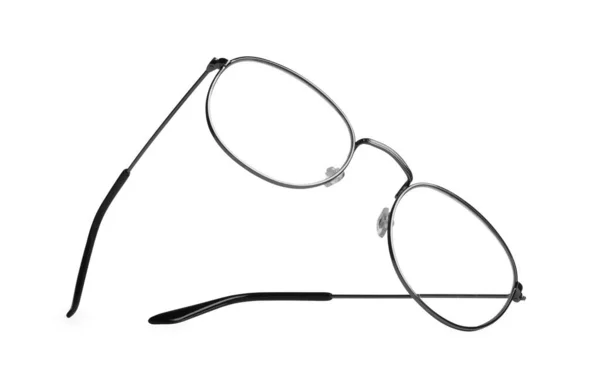 Elegante Par Óculos Isolados Branco — Fotografia de Stock