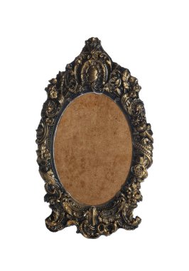 Güzel boş vintage çerçeve beyaz üzerine izole