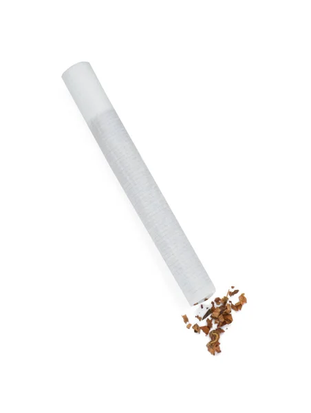 Papierosy Tytoniowe Ręcznie Walcowane Izolowane Biało Widok Góry — Zdjęcie stockowe