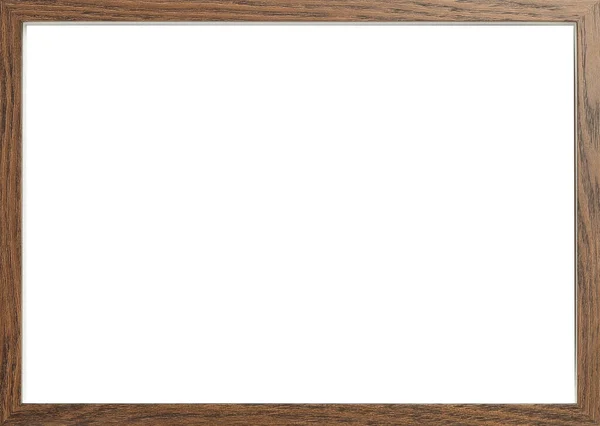 Деревянная Рамка Белом Фоне Макет Дизайна — стоковое фото