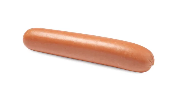 Frische Rohwurst Isoliert Auf Weiß Zutat Für Hot Dog — Stockfoto
