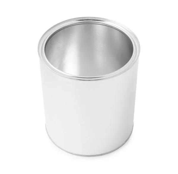 New Empty Paint Can Isolated White — Stock Photo, Image