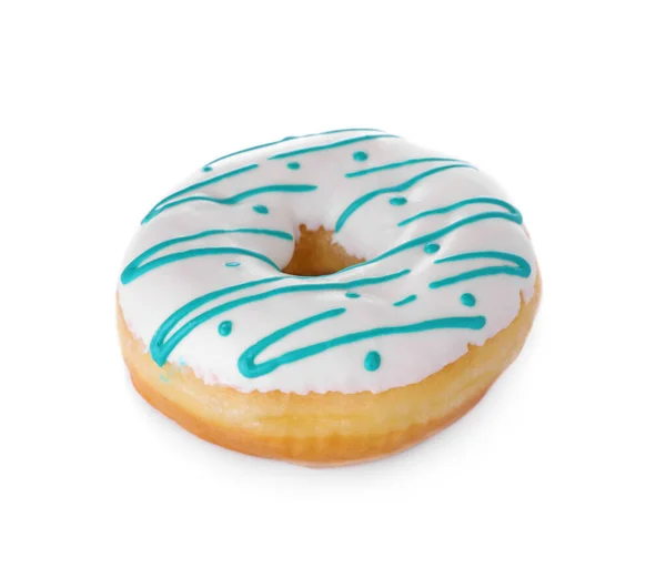 One Tasty Glazed Donut Isolated White — Stock Photo, Image