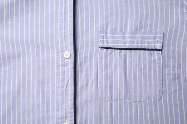 Полосатая Рубашка Карманом Качестве Фона Вид Сверху — стоковое фото