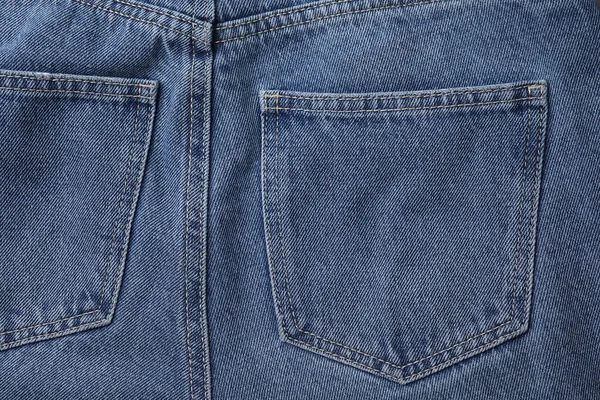 Jeans Com Bolsos Como Fundo Vista Superior — Fotografia de Stock