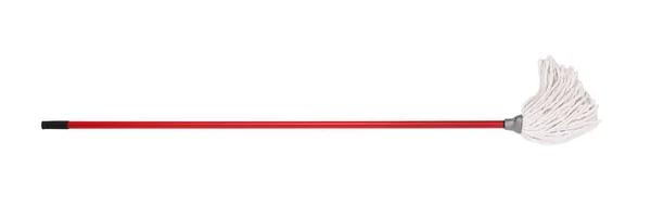 Мотузка Пластиковою Ручкою Ізольована Білому Вид Зверху — стокове фото