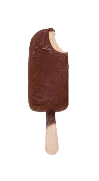 하얗고 보이는 격리되어 유약을 아이스크림바 — 스톡 사진