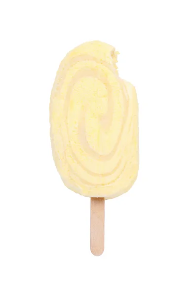白で隔離されたおいしい一口アイスクリームバー トップビュー — ストック写真