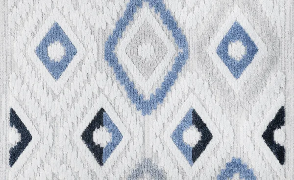Weicher Teppich Mit Schönem Muster Als Hintergrund Draufsicht — Stockfoto