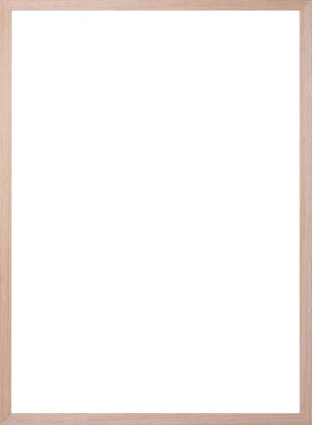 Moldura Madeira Com Fundo Branco Branco Mockup Para Design — Fotografia de Stock