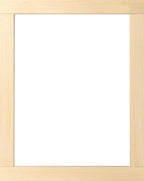 Деревянная Рамка Белом Фоне Макет Дизайна — стоковое фото
