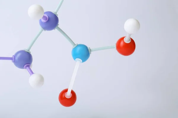 Phenylalanin Molekül Auf Weißem Hintergrund Nahaufnahme Chemisches Modell — Stockfoto