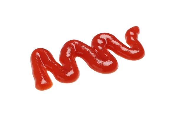 Finom Ketchup Kenet Fehér Háttérrel Hozzávalók Hot Dog Hoz — Stock Fotó