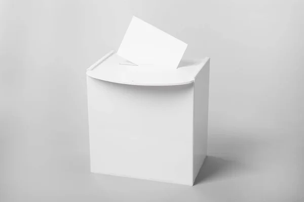 Ballot Box Vote Light Grey Background Election Time — Stock Photo, Image