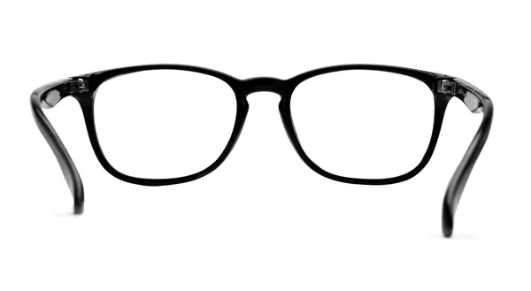 Stylowa Para Okularów Czarną Ramą Białym Tle — Zdjęcie stockowe