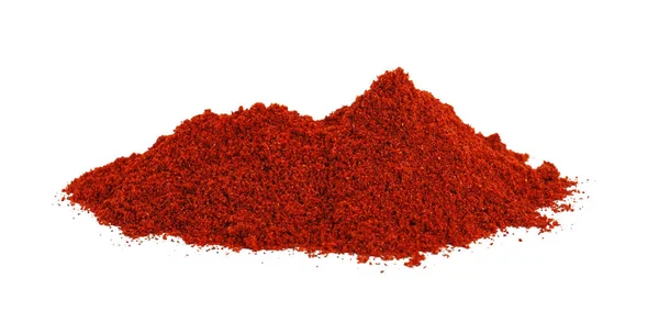 stock image Heap of aromatic paprika powder isolated on white