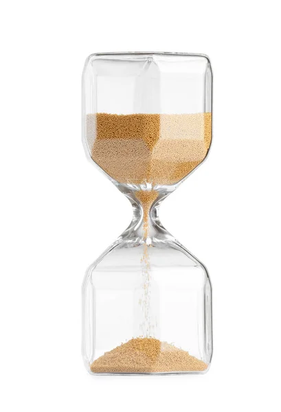 Песочные Часы Белым Песком — стоковое фото