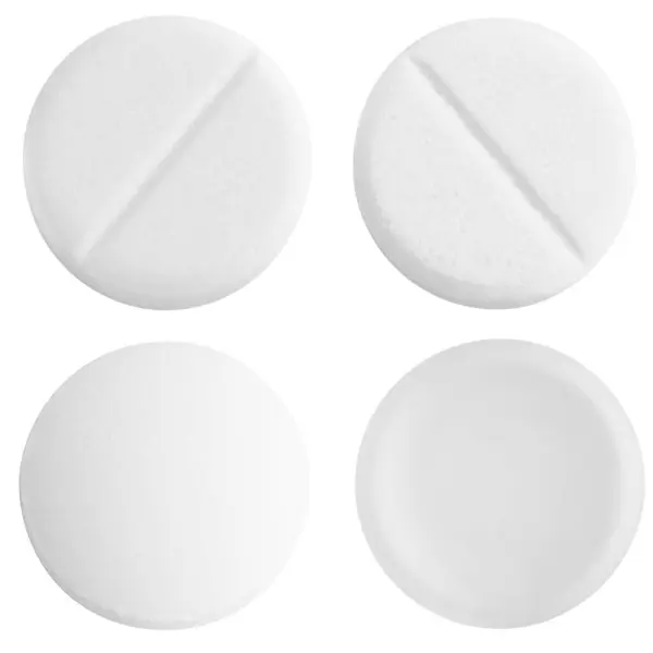 Набір Різних Таблеток Ізольовані Білому — стокове фото