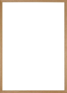 Tahta çerçeve, boş beyaz arkaplan. Tasarım için model