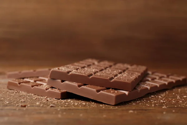 Tahta Masada Lezzetli Çikolatalar — Stok fotoğraf