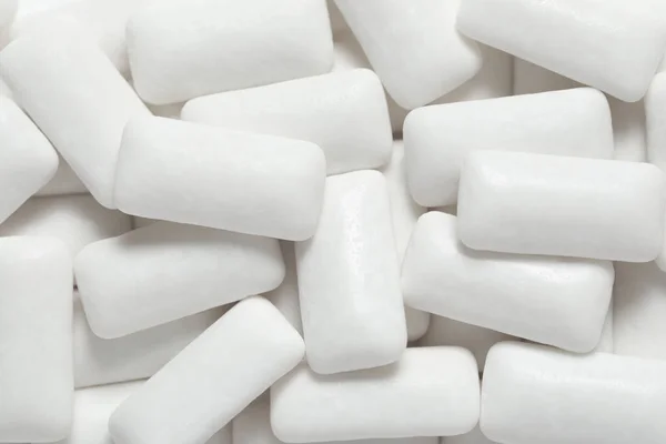 Chutné Bílé Žvýkací Dásně Jako Pozadí Horní Pohled — Stock fotografie