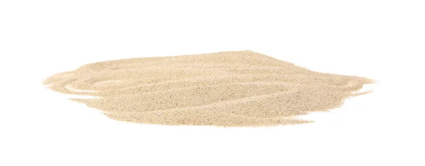 Сухой Пляжный Песок Изолирован Белом — стоковое фото