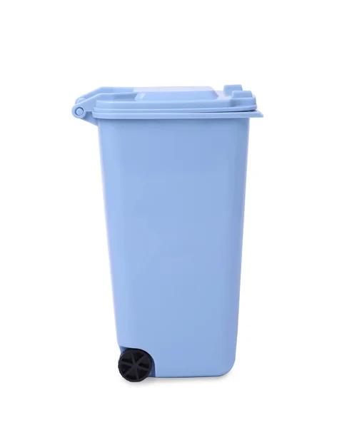 Recyclingbehälter Für Batterien Isoliert Auf Weiß — Stockfoto