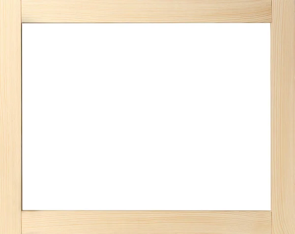 Moldura Madeira Com Fundo Branco Branco Mockup Para Design — Fotografia de Stock