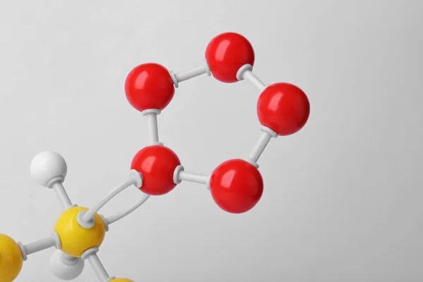 Структура Молекулы Белом Фоне Крупный План Химическая Модель — стоковое фото