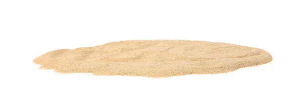 Vacker Torr Strand Sand Isolerad Vit — Stockfoto