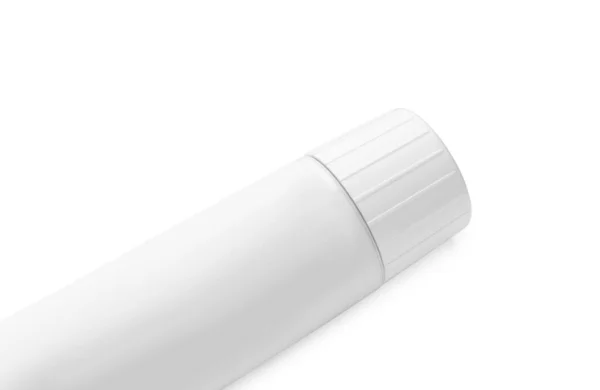 Tubo Pomada Isolado Branco Vista Superior Espaço Para Texto — Fotografia de Stock