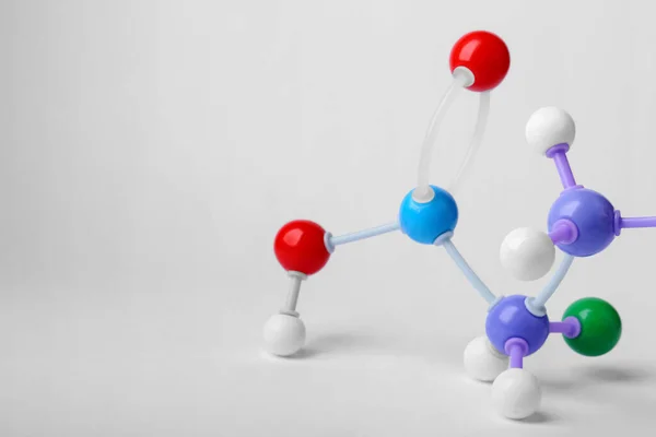 Szerkezete Molekula Fehér Háttér Közelkép Kémiai Modell — Stock Fotó