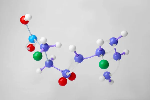 Beyaz Zemin Üzerinde Molekül Yapısı Kimyasal Model — Stok fotoğraf