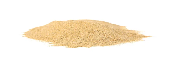 Сухой Пляжный Песок Изолирован Белом — стоковое фото