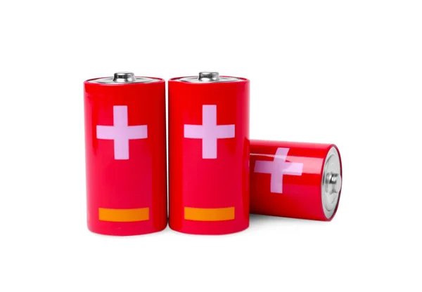 New Size Batteries Isolated White — Stock Photo, Image