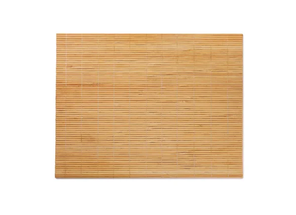 Bambumatta Isolerad Vit Ovanifrån — Stockfoto
