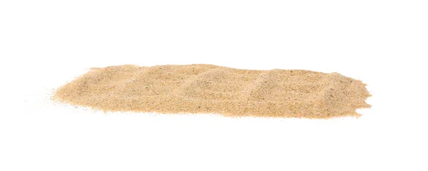 Högen Med Torr Strand Sand Isolerad Vit — Stockfoto