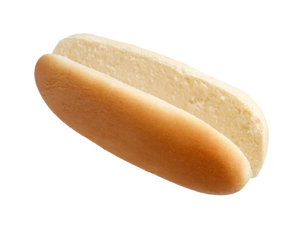 Finom Hot Dog Zsemle Elszigetelt Fehér — Stock Fotó