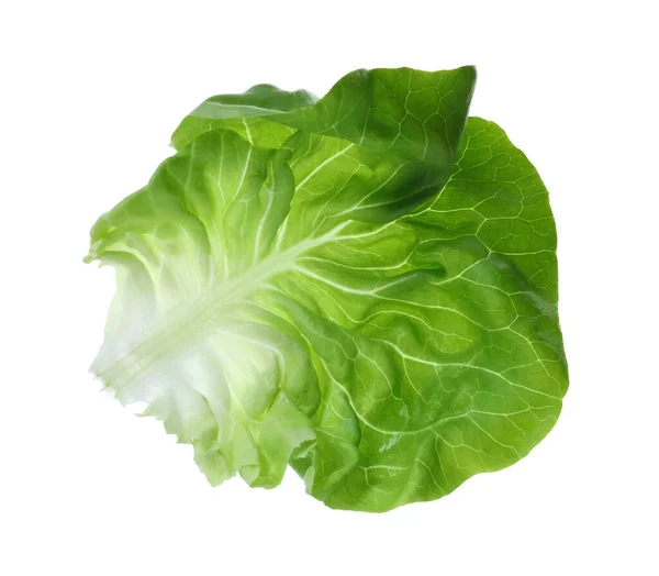 Čerstvé Zelené Máslo Salát List Izolované Bílém — Stock fotografie