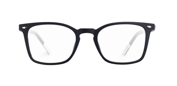 Snygga Par Glasögon Med Svart Ram Isolerad Vit — Stockfoto