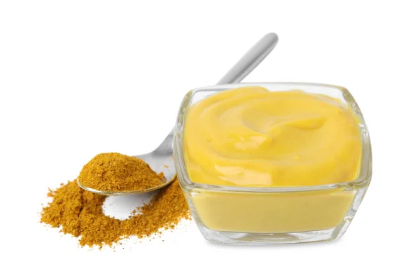 Tasty Curry Sauce Powder Isolated White — Stock Photo, Image
