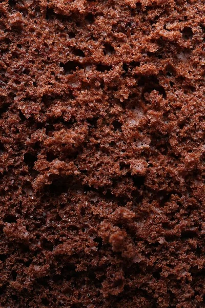 Sabroso Pastel Esponja Chocolate Como Fondo Primer Plano — Foto de Stock