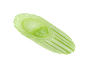 Piece of fresh green onion isolated on white